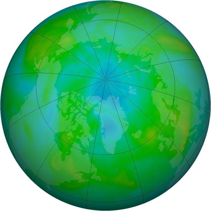 Arctic ozone map for 16 August 2014